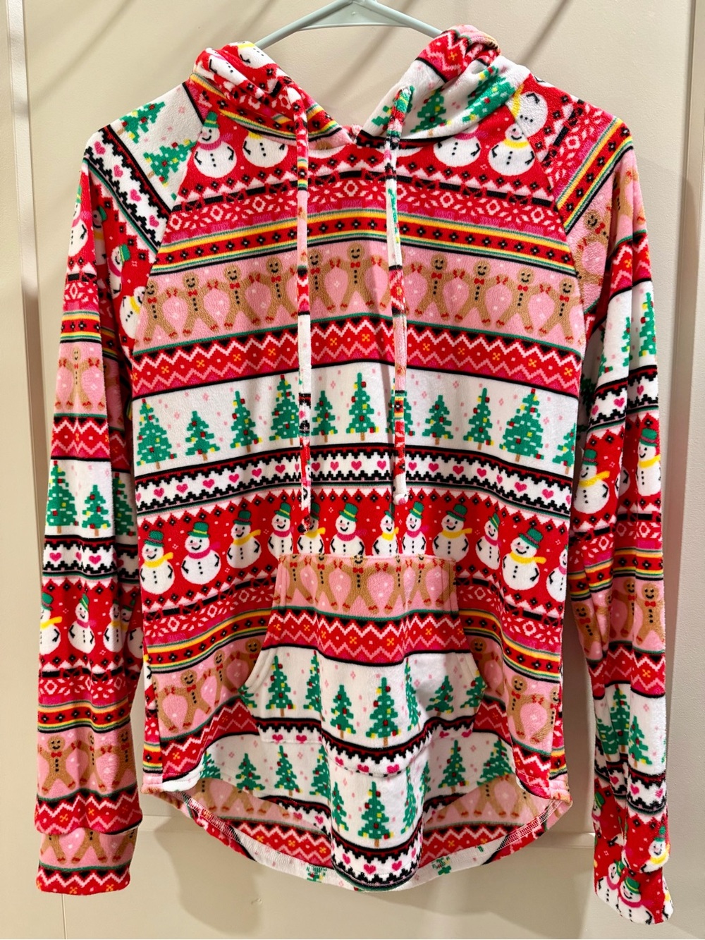 No Boundaries Red Green Pink Holiday Hoodie